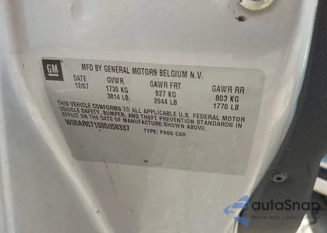 2008 Saturn Astra Xe z USA, uszkodzony, nr VIN W08AR671085058337